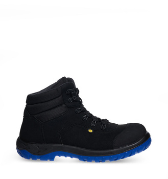 Trzewiki Robocze BASIC 373 Protektor Czarne Niebieska Podeszwa S1P ESD