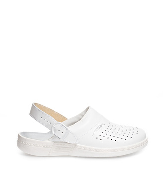 Klapki Ochronne THE ORIGINAL 020 Abeba Białe OB Skórzane