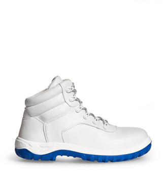 Trzewiki Ochronne BASIC 364 Abeba Białe Niebieska Podeszwa S2
